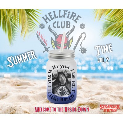 Стъклена чаша буркан Stranger Things - Eddie Munson 